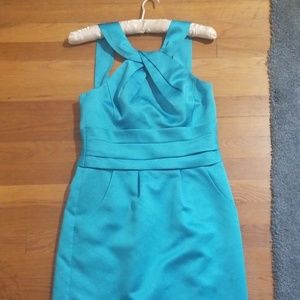 David's Bridal size 2 bright blue dress